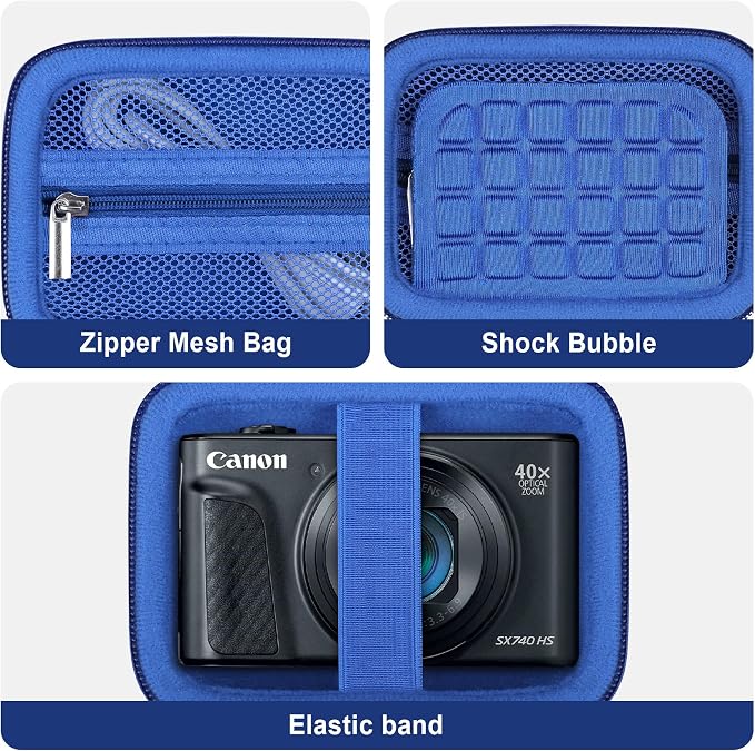 Hard Carrying Case for Canon PowerShot SX740 HS/ELPH 360 HS/ SX730 HS/ SX720 - Image 4