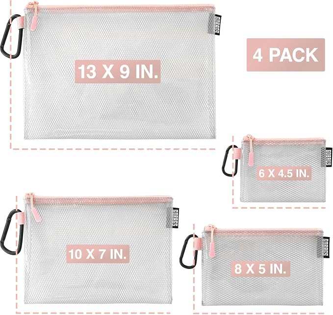GOBAGS Air Production Multi‑Size Clear Zipper Pouch – Cable Organizer & Travel - Image 3