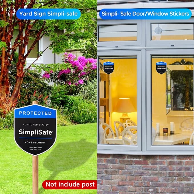 3PCS Yard Sign Compatible for SimpliSafe Home Security System, and 3PCS - Image 2