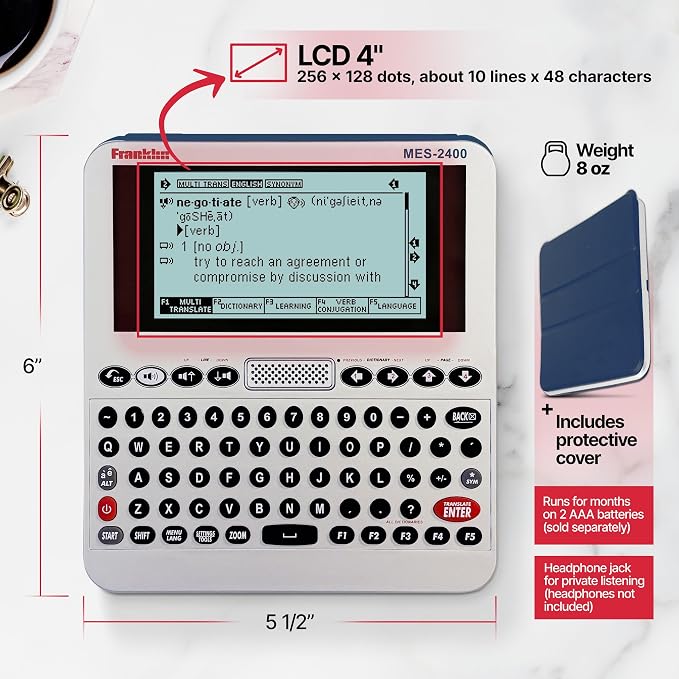 Franklin MES-2400 Digital Talking Dictionary, Talking Phrase Book & More - Image 6