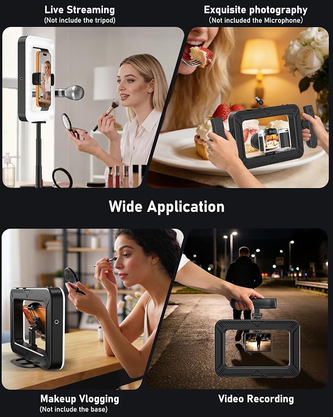 Smartphone Video Rig with LED Light, Ring Light - Image 3