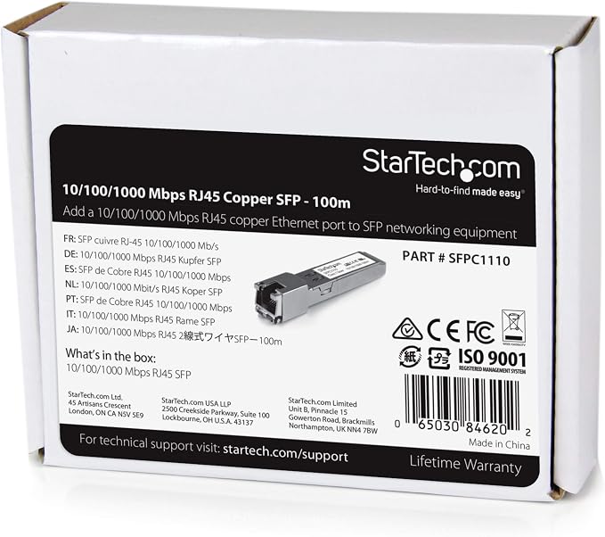 Sfpc1110 Rj45 Mini Gbic Gigabit Cooper Sfp Transceiver Module - Image 3