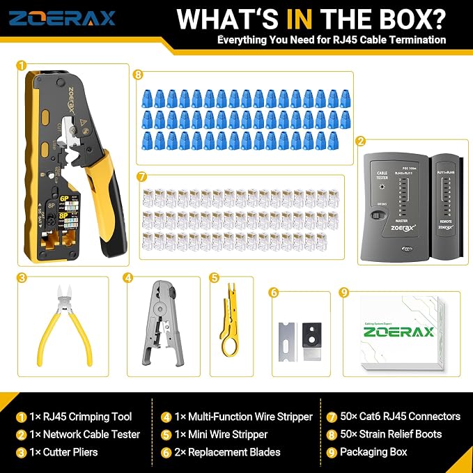 RJ45 Pass-Through Crimping Tool Kit - Image 7