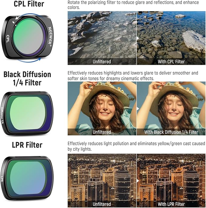 NEEWER 14 Pack Magnetic ND Filter Set Compatible - Image 6