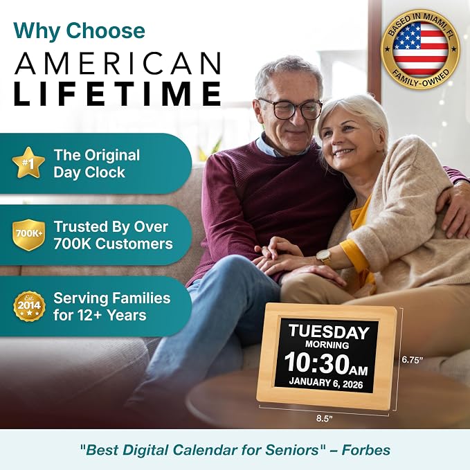 American Lifetime New 2026 Dementia Clock Large Digital Clock - Image 2