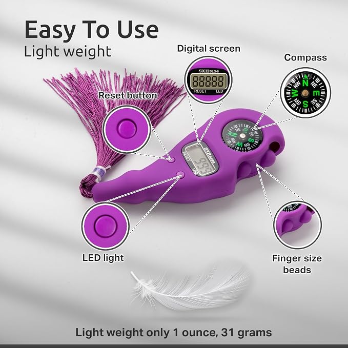 Digital Finger Tasbih with Compass & Night Light - Image 2