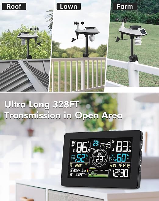WiFi Weather Station Wireless Indoor Outdoor, Thermometer - Image 6