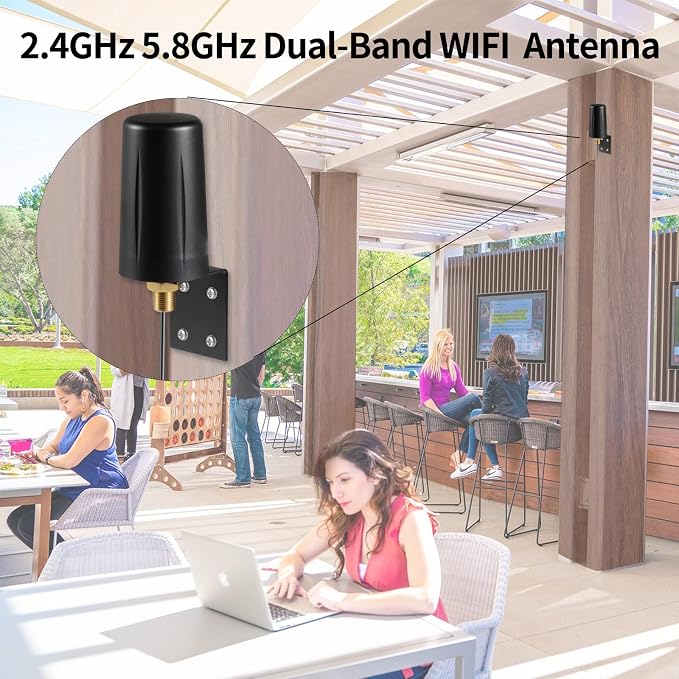 Outdoor 7dBi Dual Band 2.4GHz 5GHz 5.8GHz Long Range WiFi Booster Antenna - Image 5