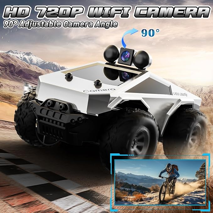 RC Cars with Camera Remote Control Truck with 720P HD FPV Camera, All-Terrain - Image 2