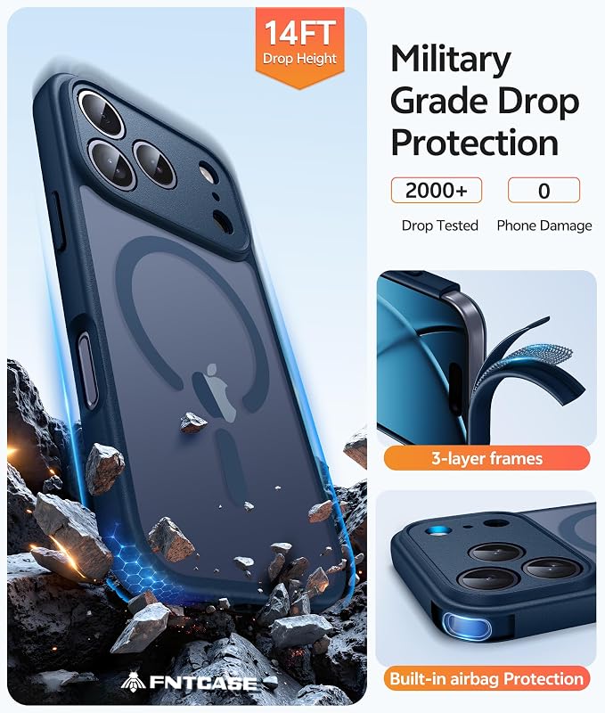FNTCASE for iPhone 17 Pro Case: Translucent Matte Cases - Image 5