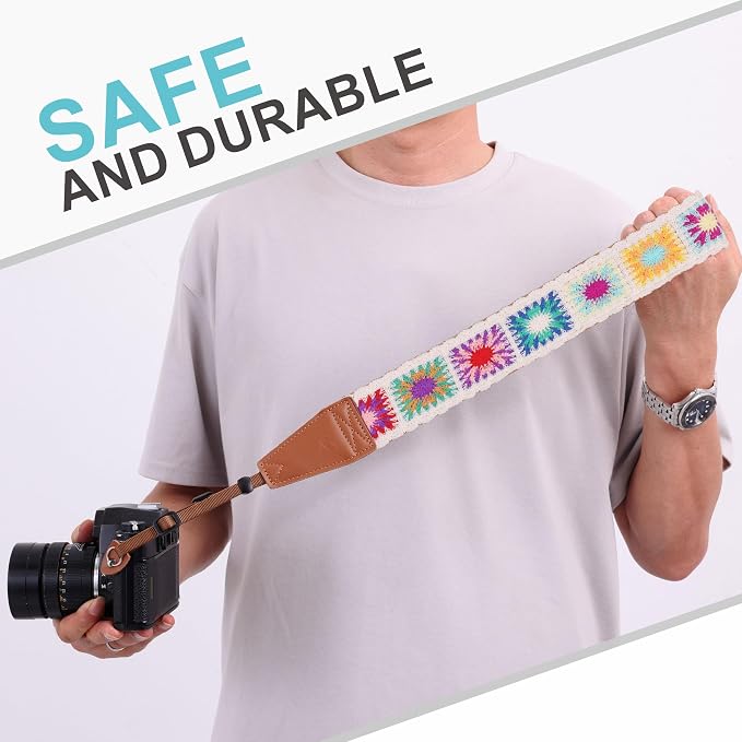 Padwa Lifestyle White Crochet Camera Strap - Image 7