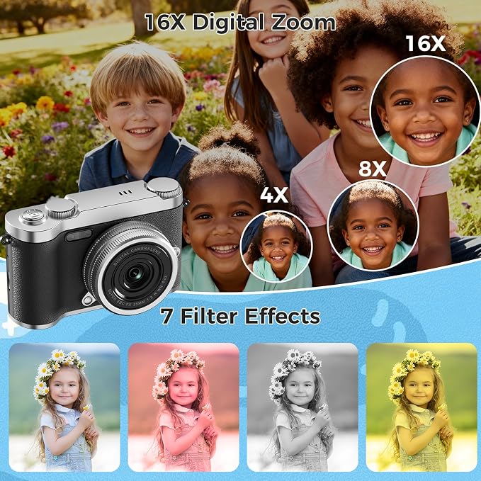 Upgrade Kids Selfie Camera, HD Digital Video Cameras - Image 4