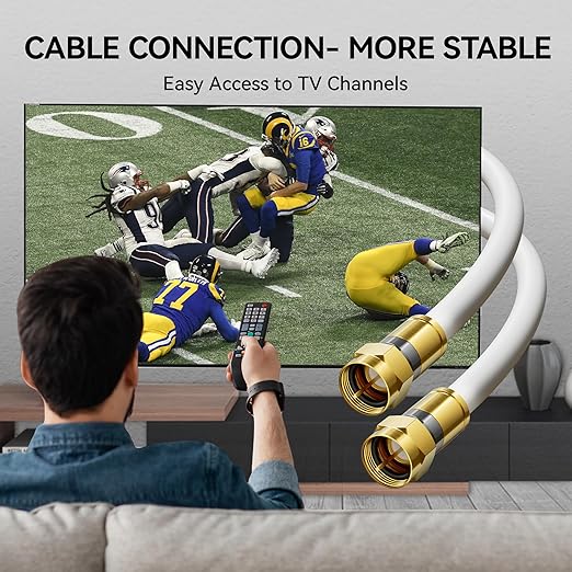 RG6 Coaxial Cable, 3FT 6FT 10FT 15FT 25FT 50FT 100FT Coax Cable Cord - Image 6