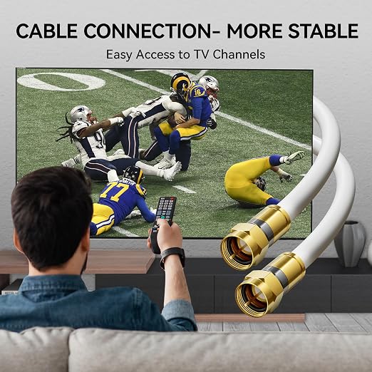 RG6 Coaxial Cable, 3FT 6FT 10FT 15FT 25FT 50FT 100FT Coax Cable Cord - Image 6