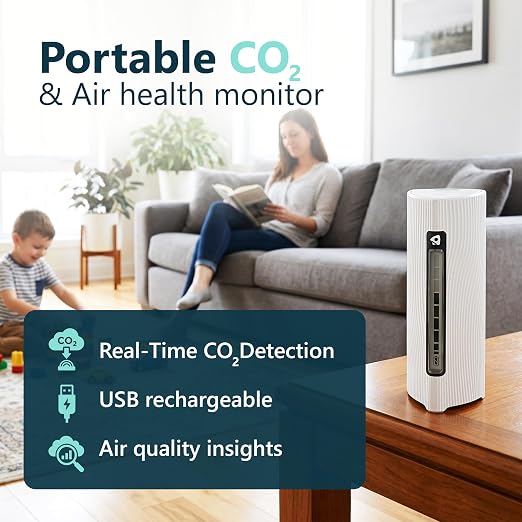 Portable CO2 Tracker for Travel for Peak of Productiviy & Brain Fuel Monitor - Image 3