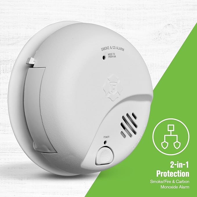 First Alert BRK SMCO100 Battery-Operated Combination Smoke & Carbon Monoxide - Image 3