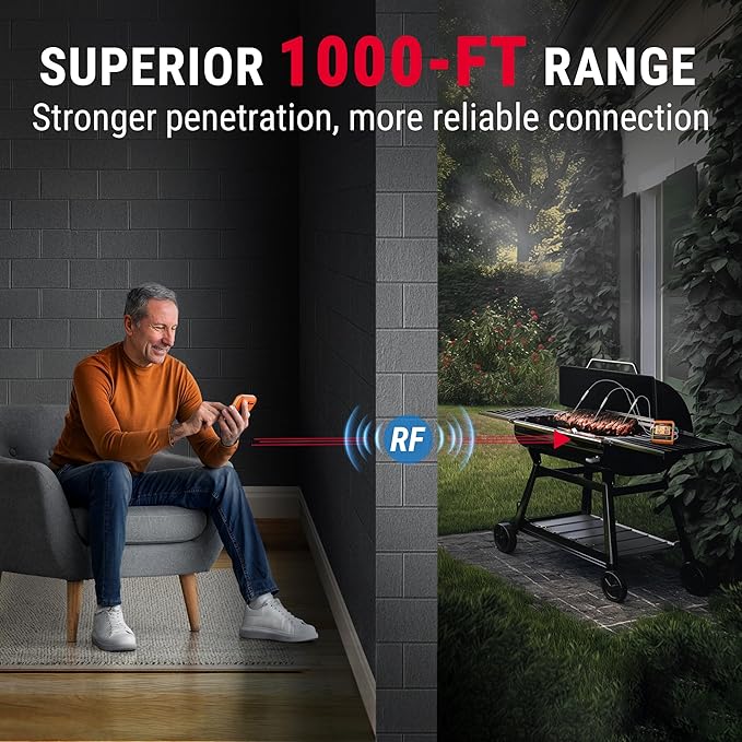 TempPro TP829 1000ft Wireless Meat Thermometer Digital - Image 3