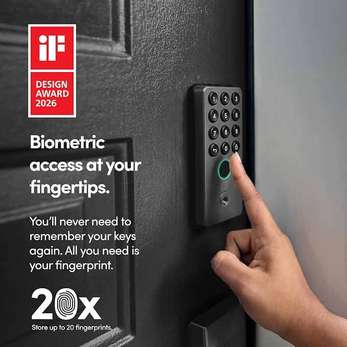 igloohome Deadbolt Go Smart Lock w/Fingerprint, Digital Keys, Remote PIN Codes - Image 2