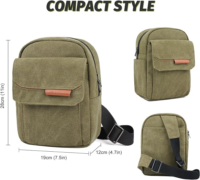 TULLIO Small Camera Bag, Lightweight Camera Sling Bag Waterproof - Image 3