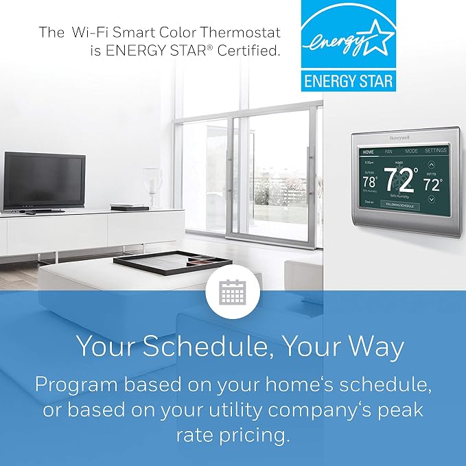 Honeywell Home RTH9585WF1004 Wi-Fi Smart Color Thermostat, 7 Day Programmable - Image 5