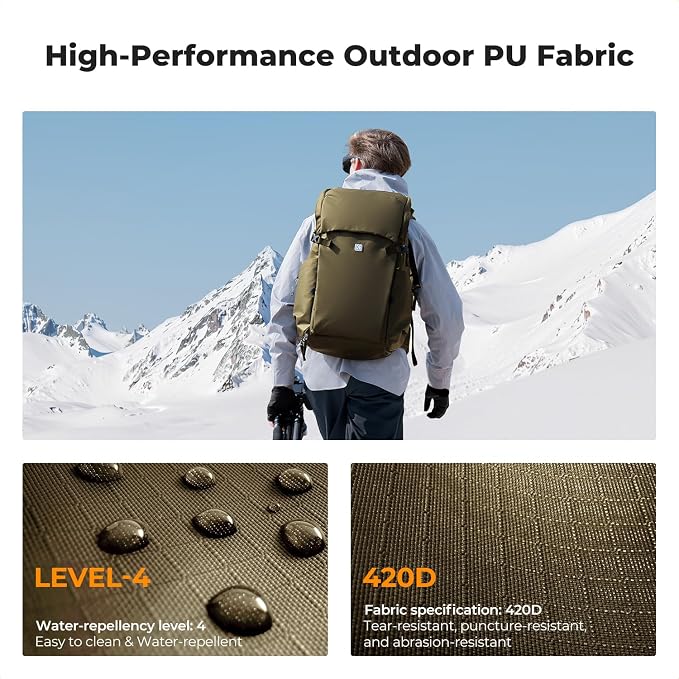K&F CONCEPT Camera Backpack, 30L Large Capacity Camera Bag, Waterproof DSLR - Image 2