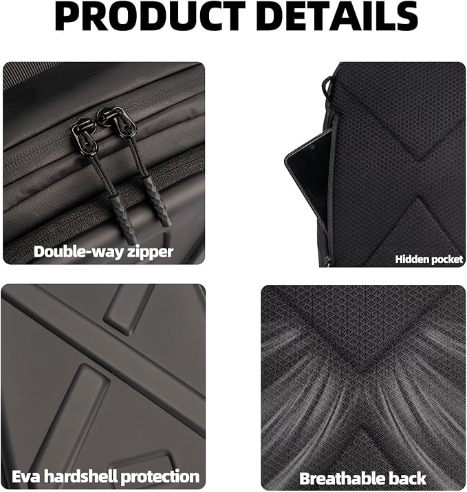 Besnfoto Camera Hardshell Case Crossbody Camera Sling Bag Small Waterproof - Image 5