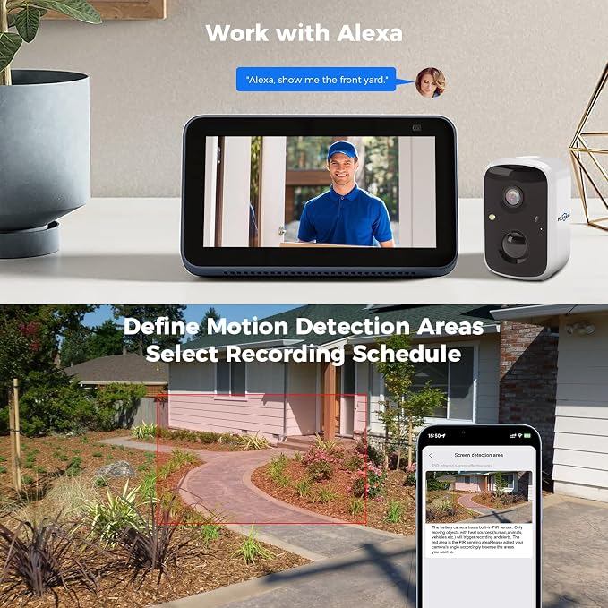 Hiseeu Solar Security Cameras Wireless Outdoor, Battery Powered 3K 4MP - Image 8