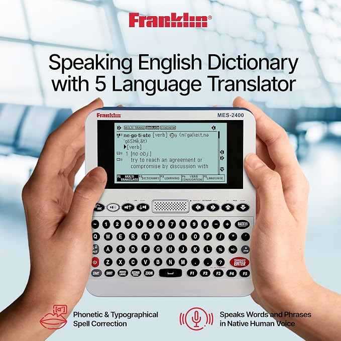 Franklin MES-2400 Digital Talking Dictionary, Talking Phrase Book & More - Image 3