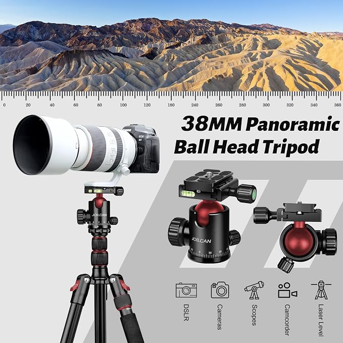 JOILCAN Tripod for Camera, Heavy Duty Travel Tripods for Spotting Scope - Image 3