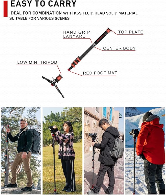 IFOOTAGE 71”Carbon Fiber Monopod - Image 7