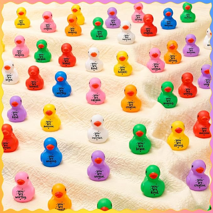 Skylety 24 Pcs Back to School Mini Resin Ducks - Image 3