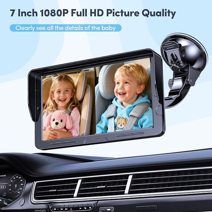 2-Kids Baby Car Camera Dual Monitor – 7 Inch Display - Image 7