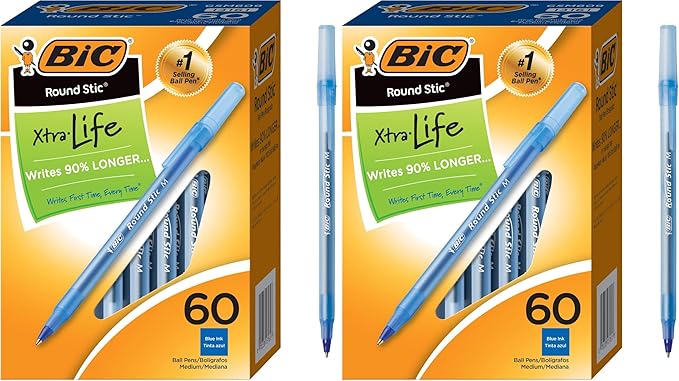 BIC Round Stic Xtra Life Ballpoint Pen by BIC