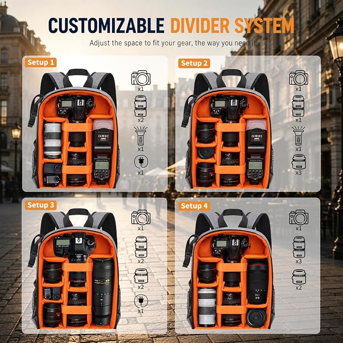 Camera Backpack for Photographers, DSLR Camera Bag - Image 5