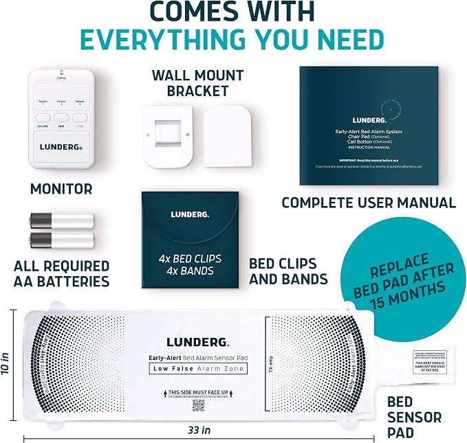 Lunderg Wireless Early Alert Bed Alarm System - Image 6