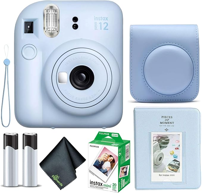 Fujifilm Instax Mini 12 Instant Camera Pastel Blue Bundle by FUJIFILM