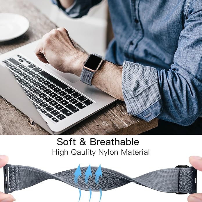 Lerobo Stretchy Nylon Solo Loop Band, Compatible - Image 3