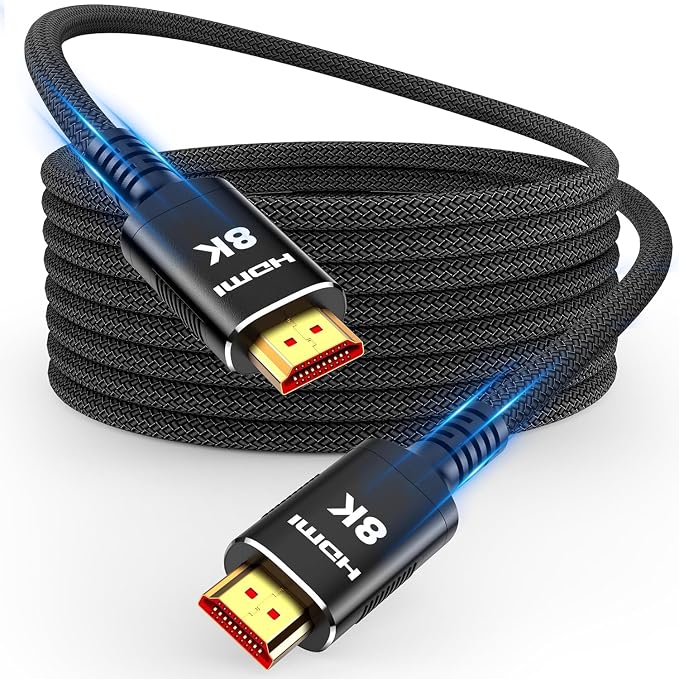 Snowkids 8K 2.1 49 FT Long Fiber Optic HDMI Cable, 48Gbps High-Speed HDMI by Snowkids