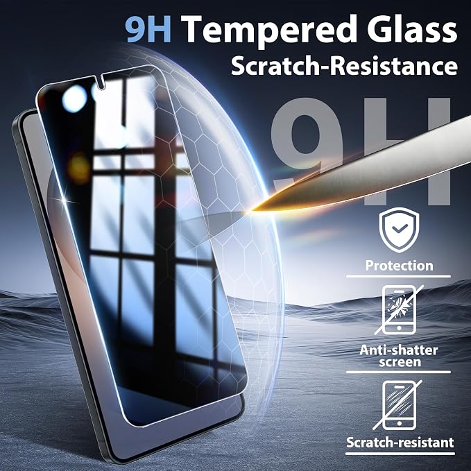 2+2 Pack for Galaxy S26 Plus Privacy Screen Protector and Lens Protector - Image 5