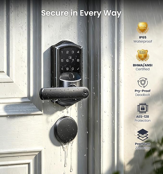 Veise VE029-E Wi-Fi Smart Lever Lock - Image 13