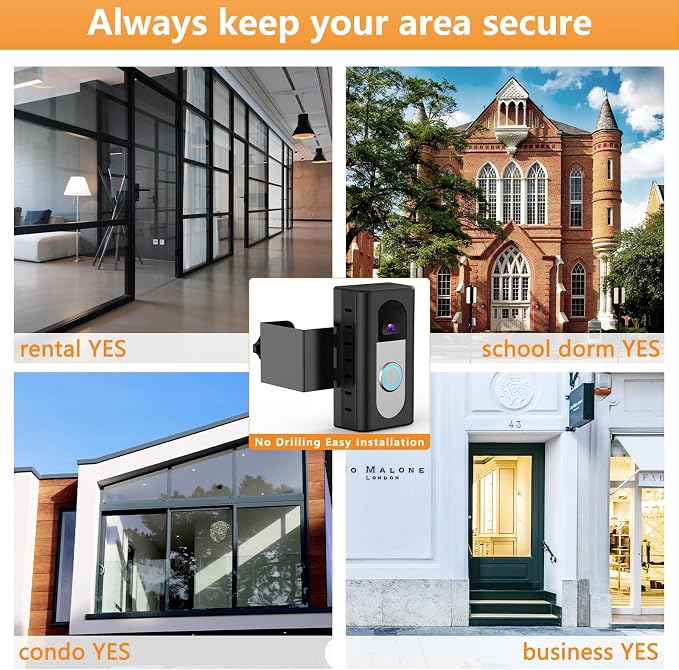 QIBOX Anti-Theft Video Doorbell Mount Compatible - Image 8
