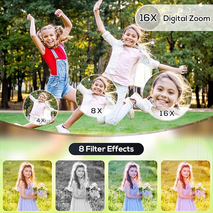 Digital Camera for Kids, 48MP FHD 1080P Point and Shoot Digital Cameras - Image 4