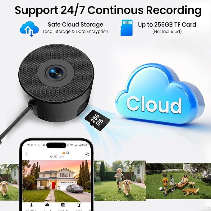 【2 Pack】Window Camera, 2K 3MP WiFi Dome Cameras - Image 6