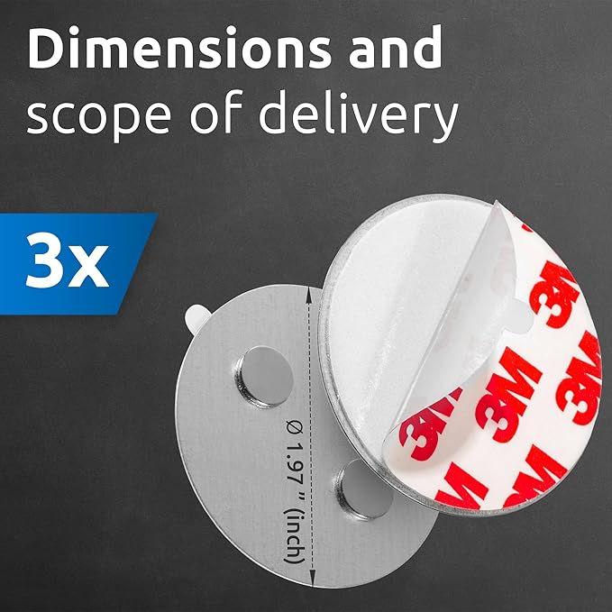 ECENCE 3pcs Magnetic Smoke Detector Mount Magnetic Adhesive Pads - Image 4