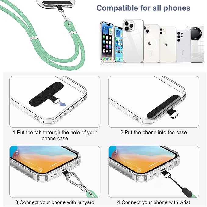 takyu Phone Lanyard, 2 Pack Adjustable Cell Phone Lanyard Crossbody Neck Strap - Image 5