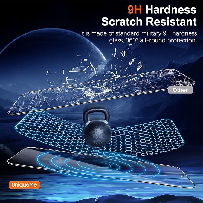 UniqueMe for Samsung Galaxy S21 FE 5G Screen Protector, Tempered Glass and - Image 2