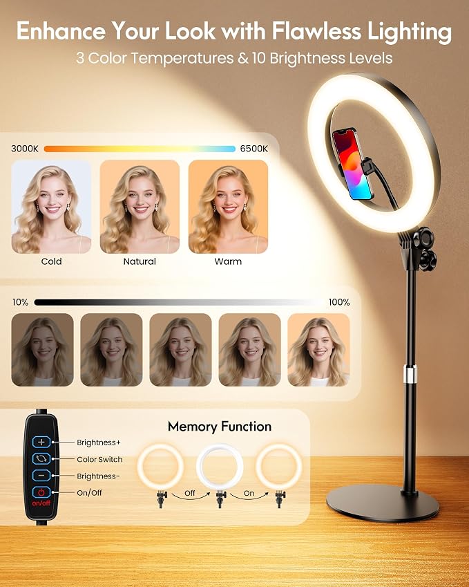 Desk Ring Light with Stand - Image 4