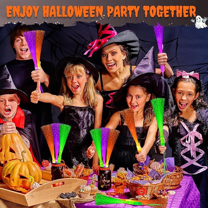 Holiday Glow in Dark Party Favors Accessories-12 Pack, Light Up Fiber Optic - Image 3