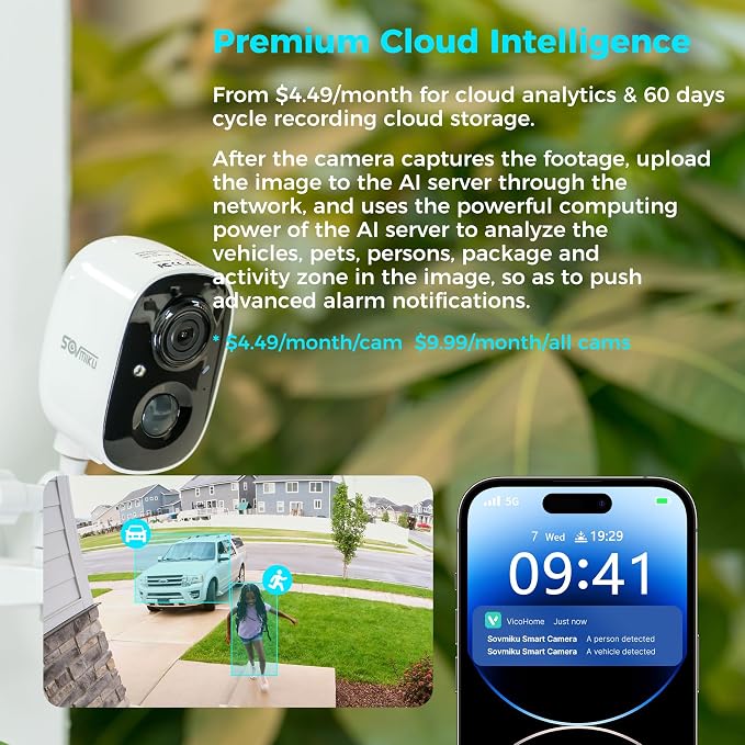 Vicohome 2K Security Camera Wireless Wi-Fi Indoor/Outdoor, Battery Powered - Image 5