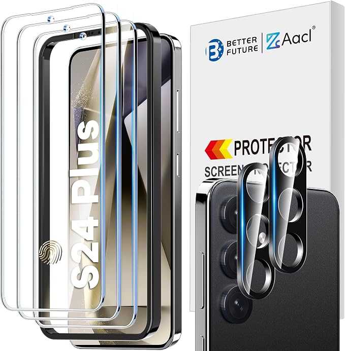 AACL 3-Pack for Samsung Galaxy S24 Plus Screen Protector Tempered Glass by AACL